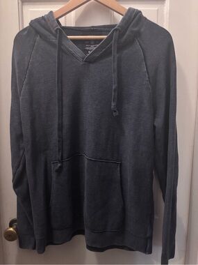 American Eagle Washed Slate Blue Pullover Hoodie